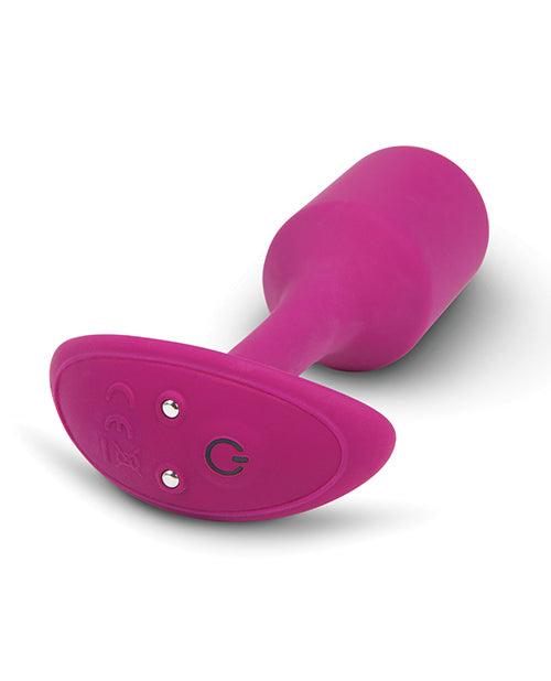 B-vibe Vibrating Weighted Snug Plug M - 112 G Rose / Black