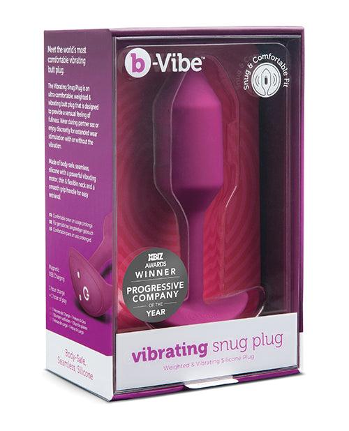 B-vibe Vibrating Weighted Snug Plug M - 112 G Rose / Black