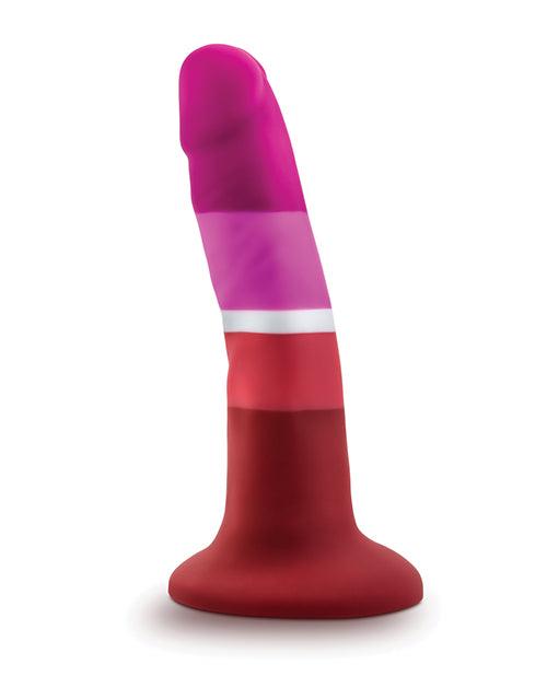 Experience pleasure in its most vibrant form with the Blush Avant P3 Lesbian Pride Silicone Dong - Beauty.