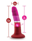 Indulge in luxurious sensations with the Blush Avant P3 Lesbian Pride Silicone Dong - Beauty.