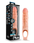 Blush Performance Plus 9" Silicone Cock Sheath Penis Extender - Enhance size and pleasure with this premium silicone extender.