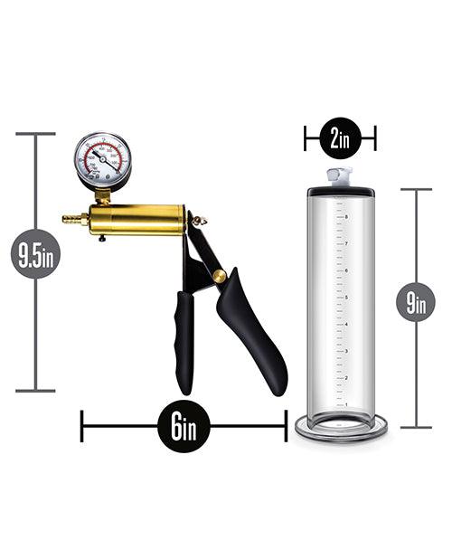 Blush Performance Vx6 Vacuum Penis Pump W-brass Pistol &amp; Pressure Gauge - Clear - Realvibes