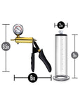 Blush Performance Vx6 Vacuum Penis Pump W-brass Pistol & Pressure Gauge - Clear - Realvibes