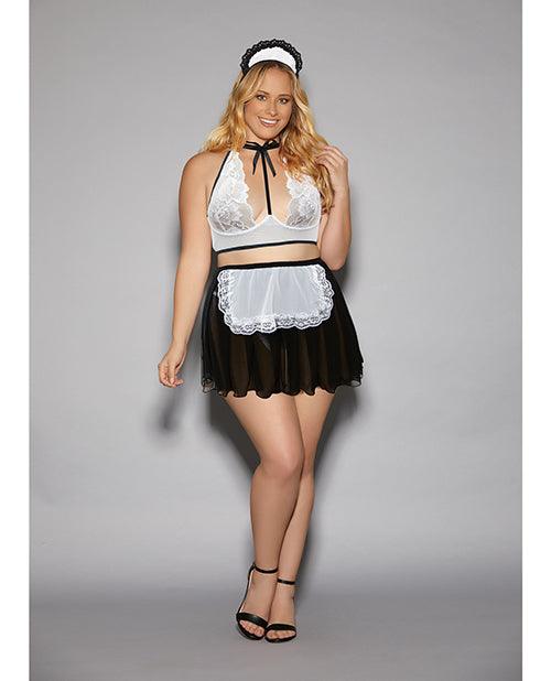 Euphoria French Maid W-headpiece Black-white Qn - Realvibes