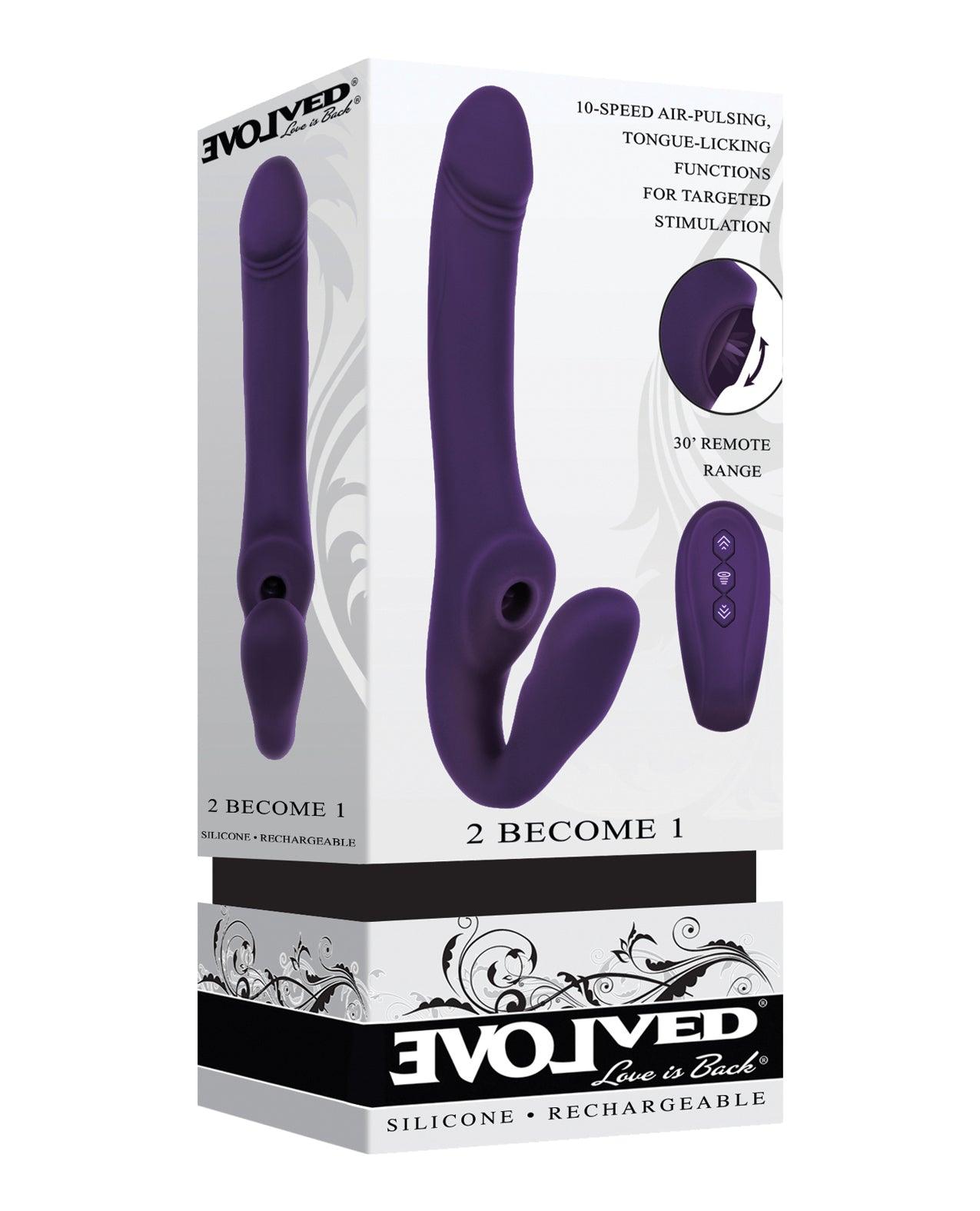 Evolved 2 Become 1 Strapless Strap On - Purple - Realvibes