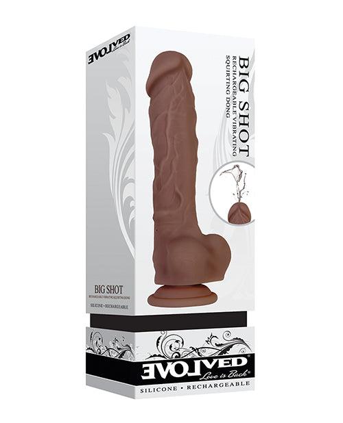 Evolved Big Shot Vibrating & Squirting Dong - Brown - Realvibes