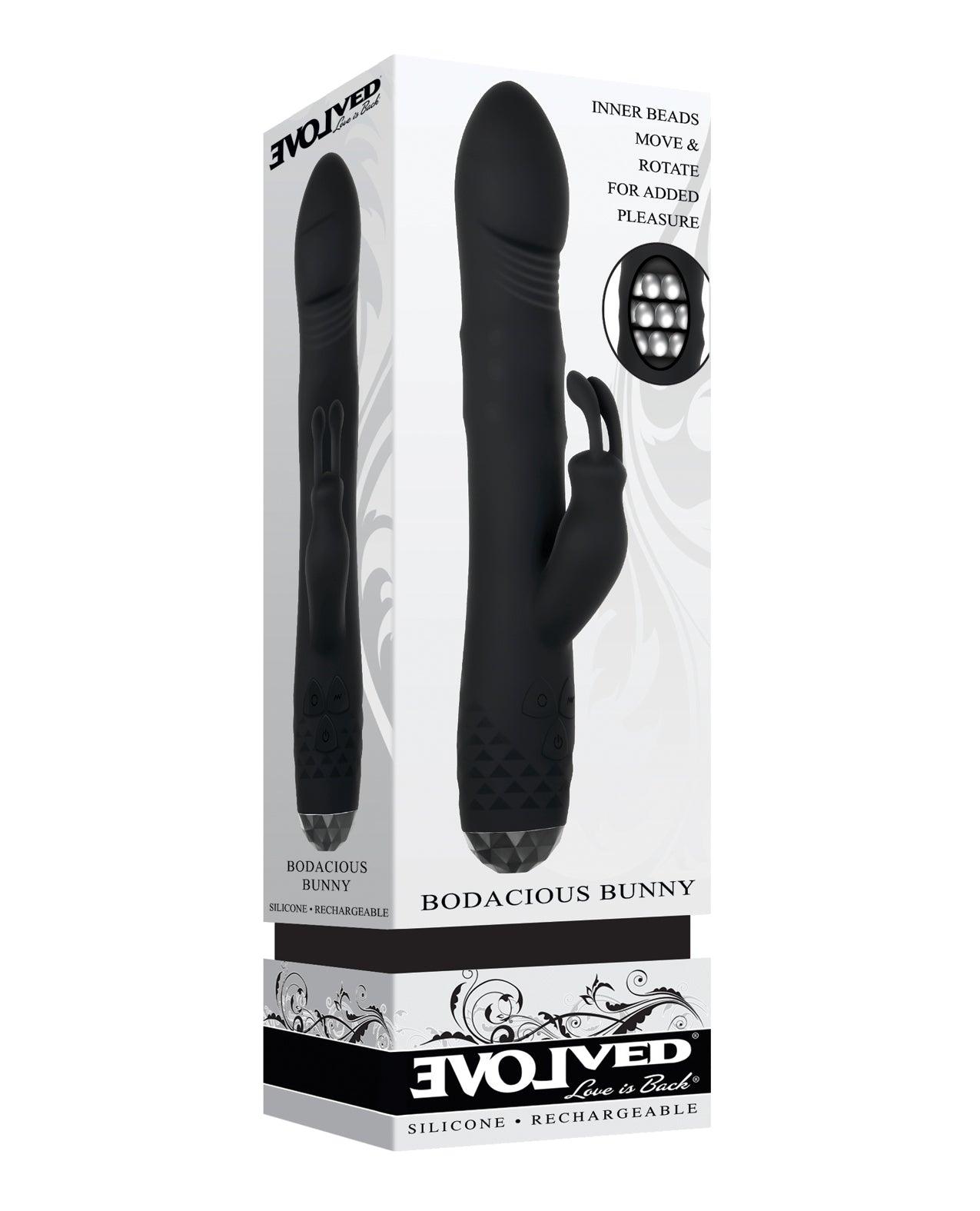Evolved Bodacious Bunny Rotating Rabbit - Black - Realvibes