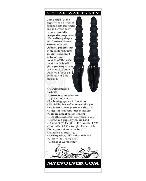 Evolved Magic Stick Beaded Vibrator - Black - Realvibes