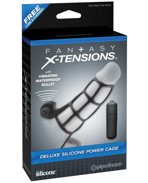 Fantasy X-tensions Deluxe Silicone Power Cage - Black - Realvibes