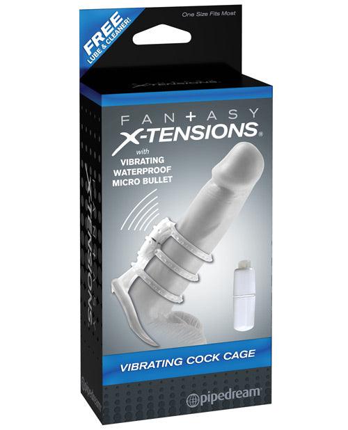 Fantasy X-tensions Vibrating Cock Cage - Clear - Realvibes