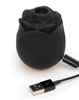 Fifty Shades Of Grey Hearts & Flowers Rose Vibrator Black