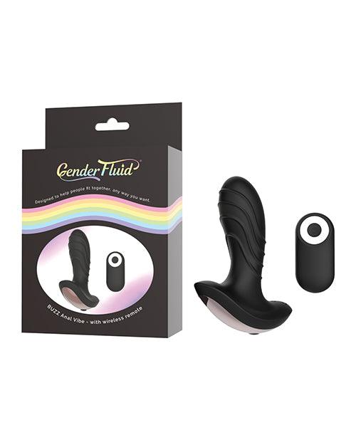 Gender Fluid Buzz Anal Vibe W-remote - Black - Realvibes