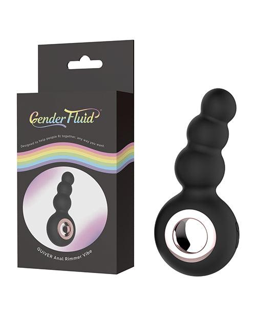 Gender Fluid Quiver Anal Ring Bead Vibe - Black - Realvibes