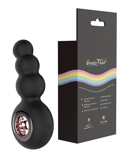 Gender Fluid Quiver Anal Ring Bead Vibe - Black - Realvibes