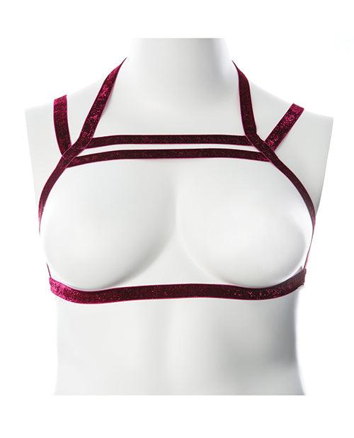 Gender Fluid Sugar Coated Harness - Xl-xxxl Raspberry Glitter - Realvibes