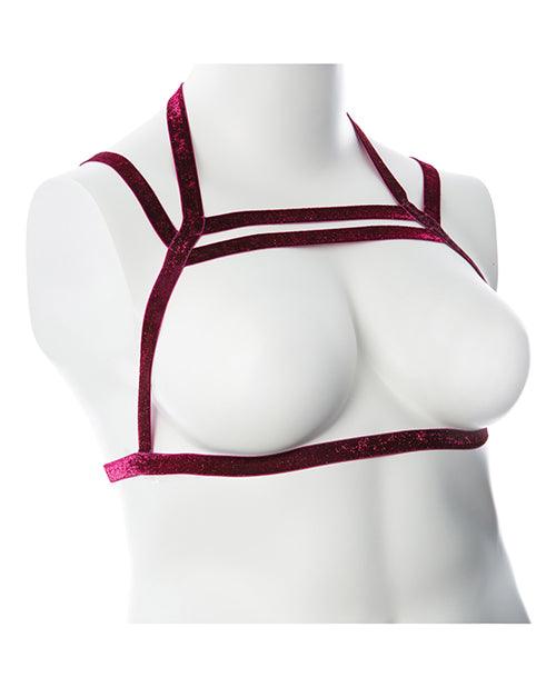 Gender Fluid Sugar Coated Harness - Xl-xxxl Raspberry Glitter - Realvibes