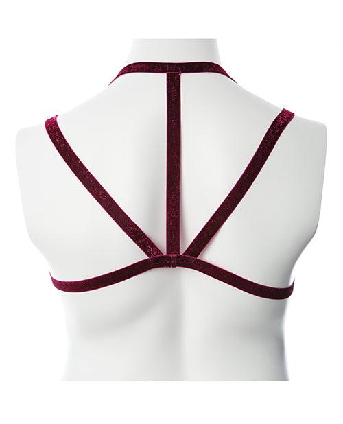 Gender Fluid Sugar Coated Harness - Xl-xxxl Raspberry Glitter - Realvibes