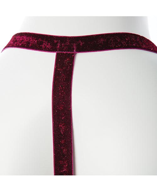 Gender Fluid Sugar Coated Harness - Xl-xxxl Raspberry Glitter - Realvibes