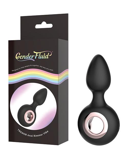 Gender Fluid Tremor Ring Plug Anal Vibe - Black - Realvibes