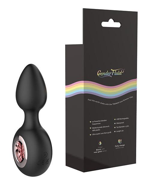 Gender Fluid Tremor Ring Plug Anal Vibe - Black - Realvibes