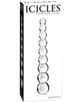 Icicles No. 2 Hand Blown Glass Massager - Clear rippled glass dildo for exquisite pleasure and temperature play.