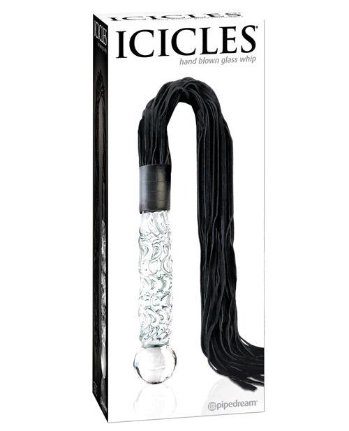 Icicles No. 38 Hand Blown Glass Handled Whip - Clear - Realvibes