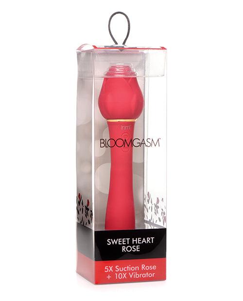Inmi Bloomgasm Sweet Heart Rose 5x Suction Rose & 10x Vibrator - Red - Realvibes