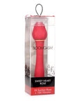 Inmi Bloomgasm Sweet Heart Rose 5x Suction Rose & 10x Vibrator - Red - Realvibes