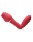 Inmi Bloomgasm Sweet Heart Rose 5x Suction Rose & 10x Vibrator - Red - Realvibes