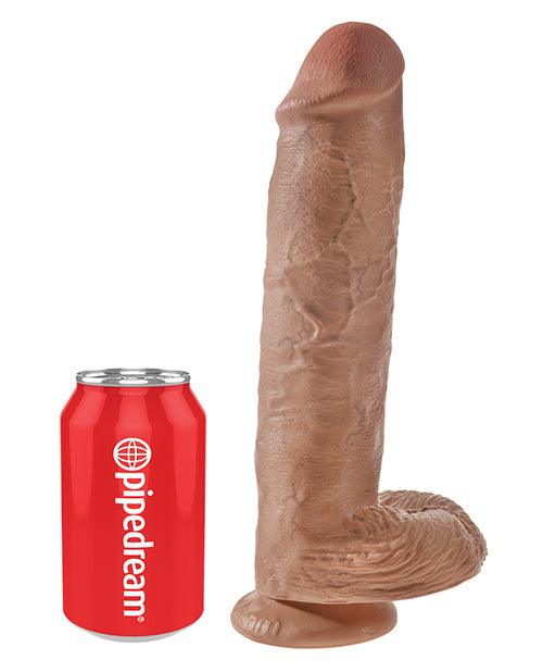 King Cock 11" Cock W-balls Tan