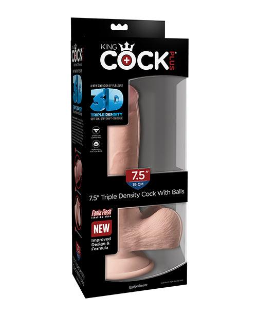 King Cock Plus 7.5" Triple Density Cock W-balls