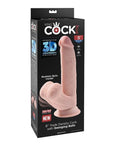 King Cock Plus 8" Triple Density Cock W-swinging Balls - Ivory - Realvibes