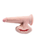 King Cock Plus 8" Triple Density Cock W-swinging Balls - Ivory - Realvibes