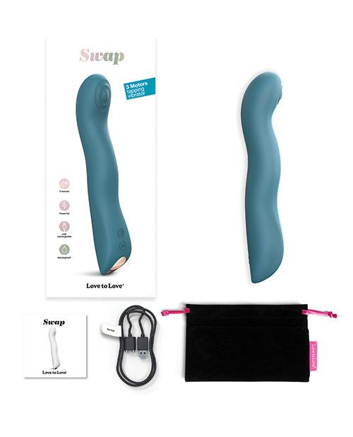 Love To Love Swap Tapping Vibrator - Teal Me - Realvibes