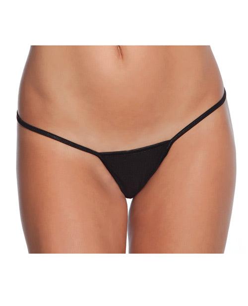 Low Rise Lycra G-string Black O-s - Realvibes