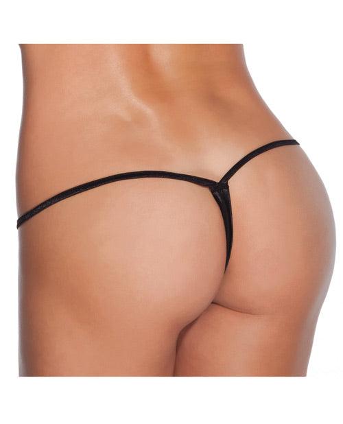 Low Rise Lycra G-string Black O-s - Realvibes