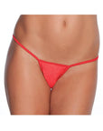 Low Rise Lycra G-string Red O-s - Realvibes