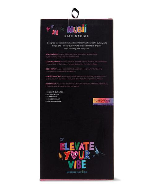 Nu Sensuelle Kiah Heating Nubii Rabbit Back of Box