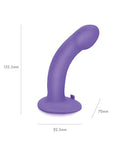 Pegasus 6" Rechargeable Curved Peg W-adjustable Harness & Remote Set - Purple - Realvibes