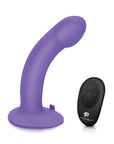 Pegasus 6" Rechargeable Curved Peg W-adjustable Harness & Remote Set - Purple - Realvibes