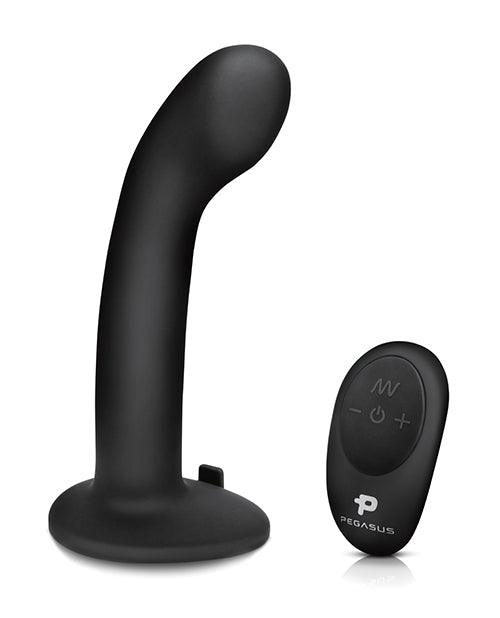Pegasus 6" Rechargeable P-spot G-spot Peg W-adjustable Harness & Remote Set - Black - Realvibes