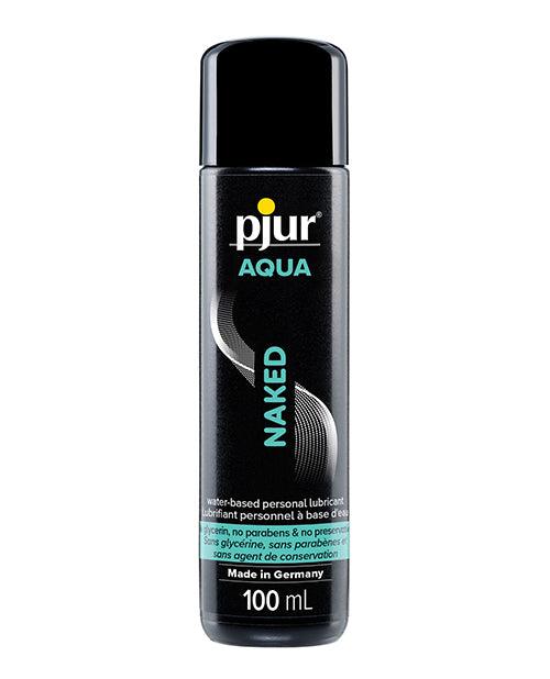"Pjur Aqua Naked lubricant, a water-based formula in a 100 ml bottle from Realvibes.co.