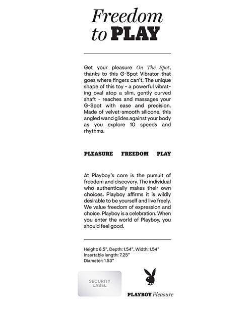 Playboy Pleasure On The Spot G-spot Vibrator 