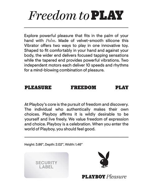 Playboy Pleasure Palm Vibrator - Solo Back of Box