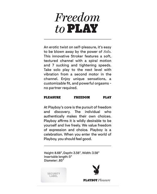 Playboy Pleasure Solo Stroker - 2 Am Back of Box