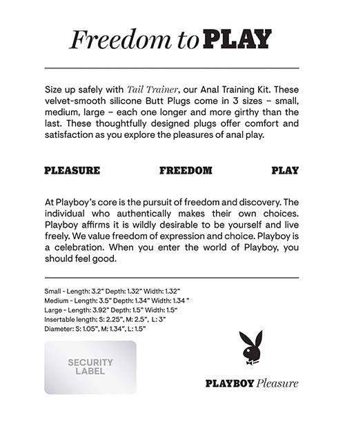 Playboy Pleasure Tail Trainer Anal Training Kit Back of Box