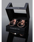Pleasure Collection Adjustable Handcuffs - Black-rose Gold - Realvibes