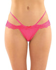 Posey Strappy Lace & Microfiber Crotchless Panty.