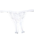 Scalloped Embroidery Crotchless Panty White