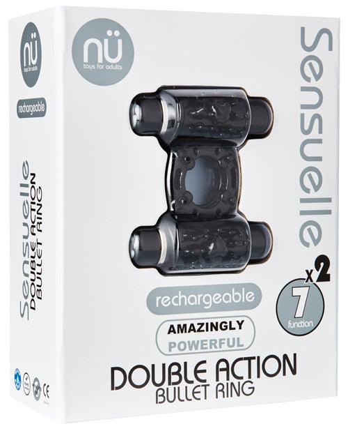 Sensuelle Double Action Cockring - 2x7 Function Black - Realvibes